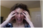 Kim looks very stressed out, after finding her work had been plagiarized