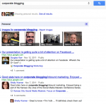 Personal Results for Corporate Blogging Google's Personal Results for Corporate Blogging