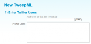 TweepML.org screenshot