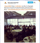 Tweet from the Siouxland Chamber about who had heard of the United Breaks Guitars case study