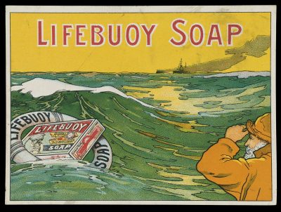 An old magazine ad for Lifebuoy Soap. Soap operas are so named because soap companies sponsored radio theater programs to housewives during the day.