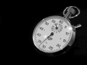 A stopwatch is not necessarily going to help you write faster. Don't time yourself for a writing hack.